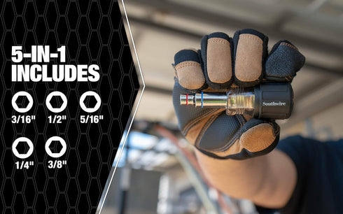 Southwire NDS5N1; 5 IN 1 STUBBY NUT DRIVER(TRI)...