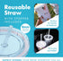 Simple Green Solutions - Customizable Paper Insert Acrylic Double Wall Cup for Cold Drinks, Clear Reusable Cups with Lids & Straws, Insulated Plas...