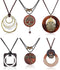 SAILIMUE 6Pcs Long Pendant Necklaces for Women Boho Vintage Wood Fall Sweater Necklaces Set Statement Feather Dragonfly Peace Sign Y Necklace Hipp...