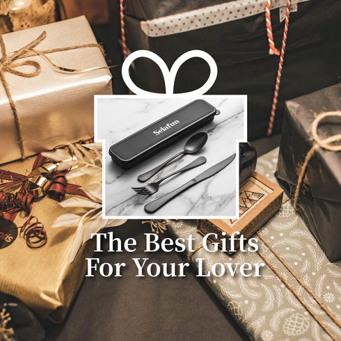 Travel Cutlery Set with Case Portable Silverware Utensils Set,4-pieces Stainless Steel Reusable Flatware Set Cutlery Set for Camping Picnic Hiking...