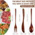 Geiserailie 12 Pcs Wooden Utensils for Eating Wooden Spoon Fork Knife Cutlery Set Kitchen Wood Dinner Flatware Tableware Set Includes Spoon, Fork,...