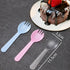 100PCS Disposable Sporks, Individually Wrappe Eco-Friendly Durable Plastic Spork, 2 in 1 Forks and Spoons Great for School Lunch, Picnics or Resta...