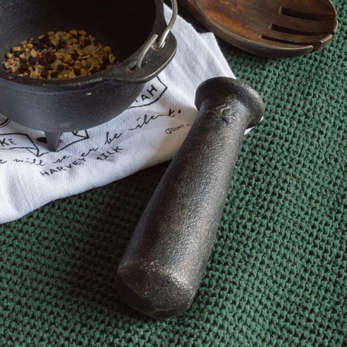Backcountry Iron 6.25 Inch Heavy Cast Iron Pestle for Grinding and Pulverizing...