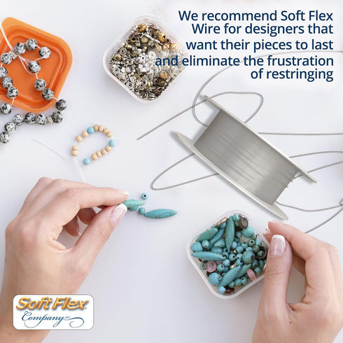 Soft Flex 49 Strand Beading Wire - Medium 0.19 Diameter - 100 Feet Nylon Design Wire...