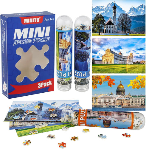 MISITU Small Puzzles for Adults Mini Puzzles 150 Piece Micro Piece Puzzle Small Jigsaw Puzzles Challenging Difficult Travel Puzzles Torre Pisa Col...