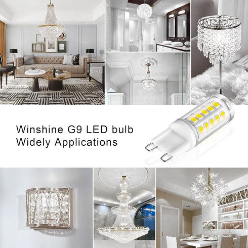 winshine G9 Led Bulb Dimmable 5000k Daylight, T4 Chandelier Light Bulbs with G9 Bi-Pin Base, 4W Led Light Bulbs, 40 Watts Halogen Replacement, 120...
