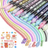 Outline Markers Self-Outline Metallic Markers, 12 Colors Shimmer Markers Double Line Outline Pens for Art, Drawing, Painting, Gift Card, DIY Photo...