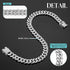 Dog Chain Diamond Collar Walking Metal Chain Collar with Design Secure Buckle, Pet Collar Jewelry Accessories for Small Medium Large Dogs Cats (Si...