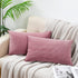 David's Home Corduroy Lumbar Pillow Covers 12x20 Inches-2 Pack Decorative Throw Pillow Covers-Rectangle Cushion Covers for Couch Sofa Living Room-...