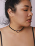 Sacina Black Heart Choker Necklace, Heart Necklace for Women, Black Choker, Boho Choker, Gothic Necklace, Valentine Gift, Christmas Jewelry Gift F...