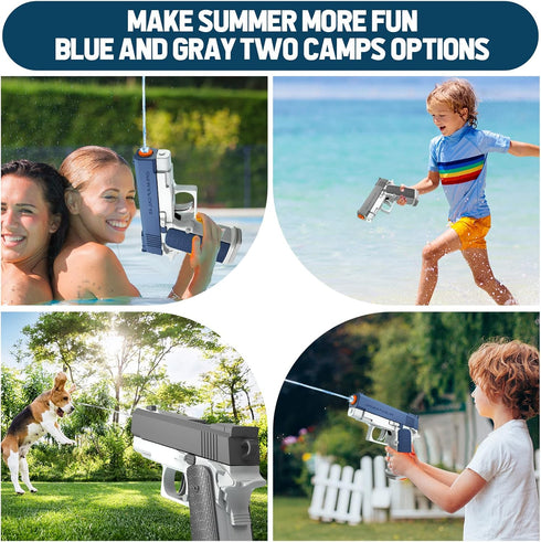 2 Pack Water Gun Squirt Guns for Kids - Mini Water Blaster Soaker 100cc Capacity Water Pistol Toys, Ideal Summer Gifts for Swimming Pool Beach Out...