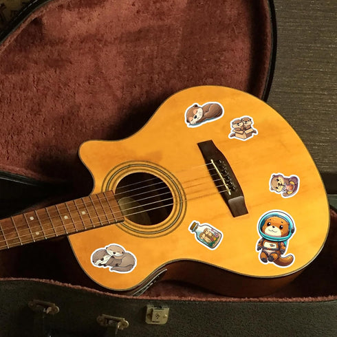 Pack 50 PCS Otter Stickers Cute Bank Beaver Animal Vinyl Decals Waterproof Label Decoration Water Bottles Bumpers Skateboard Guitar Phone Case Ite...