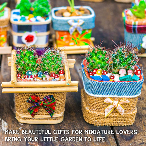 50 Pcs Bulk Cute Tiny Mushrooms, Colourful Mini Figurines Little Mushroom Mushroom Model Decoration Indoor Outdoor Decor Garden Mushroom Landscape...