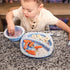 The First Years Bluey 4-Piece Place Setting - BPA Free Dishwasher Safe Toddler Dinnerware Set with Divided Plate, Bowl, Fork, Spoon - Multicolor...