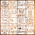 16 Pieces Inspirational Word Stencil Kit Motivational Stencils Inspirational Word Reusable Polyester Film Template Stencils with Open Ring for Pai...