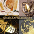 Gold Leaf Gilding Adhesive Set, 100ml Water Based Metal Leaf Glue and 100ml Varnish, Gold Leaf Sheets 100 pcs, 2 Brushes, for Craft, Painting and ...