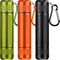 3 Pieces Metal Container Portable Sealed Container Bottles Aluminum Alloy Case Waterproof Jar Travel Container with Key Chain for Outdoor Camping ...