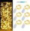 OakHaomie 6 Pack 10ft(3m) LED Starry String Lights 30 Micro LEDs on Silvery Copper Wire,2pcs CR2032 Batteries Required and Included, for DIY Weddi...
