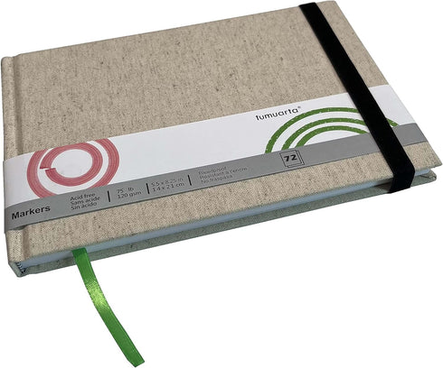 tumuarta Marker Paper Pad Sketchbook, 5.5x8.25", 72 Sheets, 144 Pages, 120GSM, 78 LB, Ideal for Alcohol Markers and Ink, Smooth Surface for Use as...