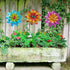 Topadorn Metal Flower Garden Stake Decor,Waterproof Flower Stick for Yard,Patio Decoration,Set of 3...