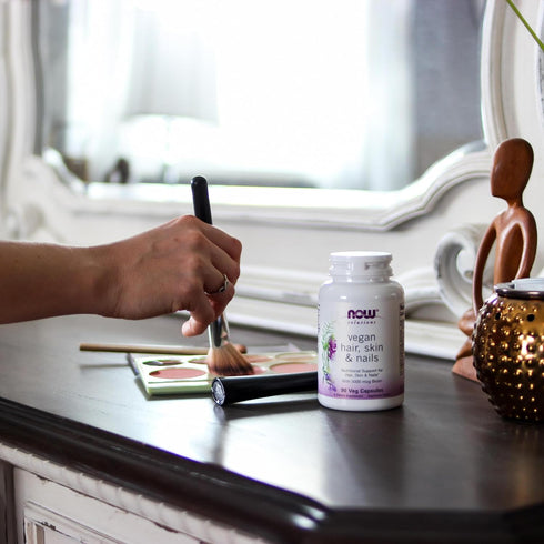 NOW Solutions, Vegan Hair, Skin & Nails, Nutritional Support with 5,000 mcg Biotin, 90 Veg Capsules...