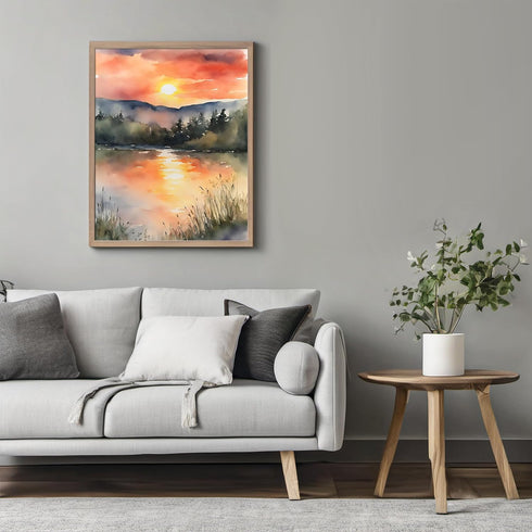 Posterizer 1 pcs- sea and beach themed oil painting style print 18-Landscape & Nature Art-Floral Botanical Art- Decor for Home & Office- unframed ...