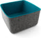 Three by Three Seattle Felt·Like·It! 5x5x4 Inch Felt Storage Bin for Office, Craft Room, Classroom, Living Room, Bedroom Storage (Blue)...