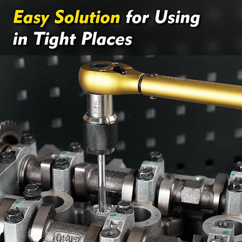 Topec Tap Socket Set, 3PCS Tap Extractor Tool with Adjustable Jaws, Tap Sockets with a 3/8" Socket Adapter, Suitable for Taps, Reamers, Screw Extr...