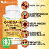 Omega-3 Fish Oil 3750mg Triple Strength - 180 Burpless Softgels | EPA 1200mg + DHA 900mg | Promotes Healthy Heart, Immune System, Eyes, Skin & Bra...