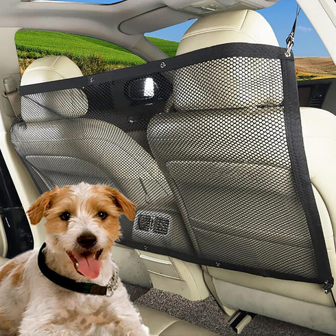 Dog Car Barrier Pet Car Divider Net with Adjusting Rope and Hook Multifunctional car Dog guardrail Used for SUV Car Truck...