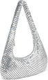 Womens Metallic Evening Bag Cute Hobo Handbag Fashion Shiny Moon-shaped Shoulder Purse...