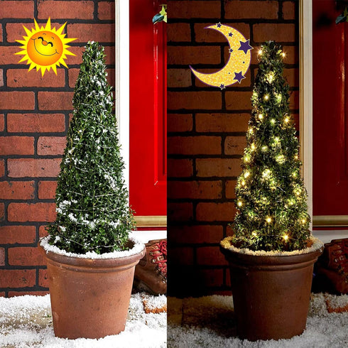 kemooie 2 Packs Solar String Lights, Total 200 LED 66FT 8 Twinkle Modes Warm White Solar Powered Fairy Lights, Waterproof for Outdoor, Tree, Garde...