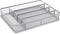TQVAI Silverware Organizer - 5 Slots Non-Slip Mesh Kitchen Drawer Organizer - Metal Compact Utensil Cutlery Holder in Drawer Tray, Silver...