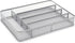 TQVAI Silverware Organizer - 5 Slots Non-Slip Mesh Kitchen Drawer Organizer - Metal Compact Utensil Cutlery Holder in Drawer Tray, Silver...