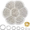 TOAOB 2300pcs Silver Jump Rings for Jewelry Making Open Jump Rings 3mm 4mm 5mm 6mm 7mm 8mm 10mm Jewelry Making Supplies with Opener Tool for DIY C...