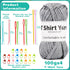 4 Pack T-Shirt Yarn Set, 3.5Oz Flat Crochet Yarn Soild Color Crocheting Yarn with Knitted Plastic Eye Needles for Summer Hand DIY Crocheting Proje...