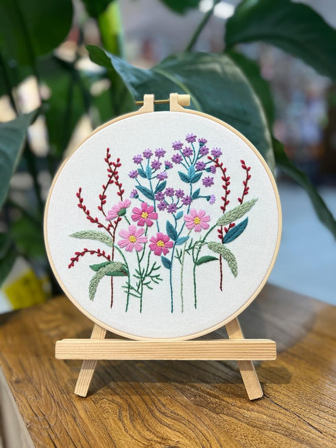 Maydear 4 Pack Embroidery Starter Kit with Pattern, Stamped Cross Stitch Kits for Beginners Adults with Embroidery Hoop and Instructions, Hand Emb...