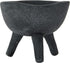 Creative Co-Op Boho Terracotta Footed Planter, Matte Black...