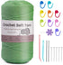 328 Yards Yarn for Crocheting,250g/8.81oz Light Green Crochet Yarn,Soft Yarn for Crocheting Knitting with Stitch Markers,Blunt Needles Chunky Thic...