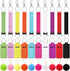 Junkin 40 Pcs Lipstick Holder Keychain Lip Holder Keychain Clip on Lipstick Pouch Fluffy Ball Keychain with Keyring...