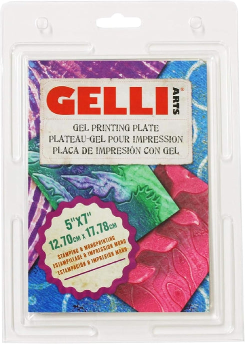 Gelli Arts Gel Printing Plate - 5" X 7" Reusable Gel Printing Plate, Printmaking Supplies, Monoprinting at Home, Arts and Crafts...