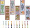 FREEBLOSS 6 Set Bookmark Cross Stitch Kits Stitch Bookmark Cross Stitch Kits with Instructions Punch Needle Kit for Beginners Bookmark Making Kit ...