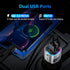 Bluetooth FM Transmitter for Car, SONRU Bluetooth Car Adapter, Wireless FM Radio Transmitter, Support QC3.0 USB Charging, Hands-Free Calling, Siri...