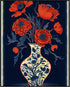 Posterizer 1 pcs-chinoiserie poppy flowers-Floral & Botanical Art-Abstract & Modern Art-Living Room Bedroom Decor- UNFRAMED Wall Art...