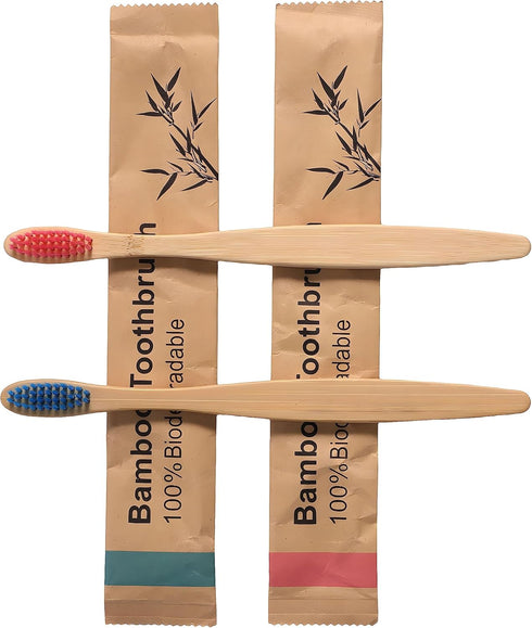 10PCS Colorful Natural Bamboo Toothbrush Set Soft Bristle(Multi-Colors)...