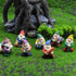 Mini Garden Gnomes Set of 7 - Fairy Garden Accessories, Tiny Gnome Figurines for Miniature Fairy Garden Decor, Plant Pot Decorations, Gnome Cake T...