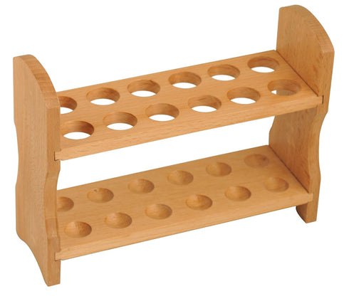 EISCO Test Tube Rack, 9 Inch - 12 Tube Capacity - Wooden, Beechwood...