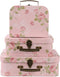 Set of 3 Paperboard Suitcases Storage Box Storage Gift Boxes With Lids for Photo Storage Home Decoration, Wedding, Birthday, Anniversary and New Y...