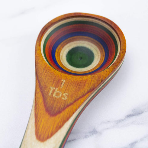 Totally Bamboo Baltique Marrakesh Collection 2 in 1 Wooden Measuring Spoon with Tablespoon and Teaspoon Measurements...