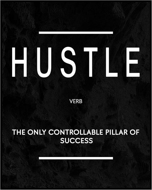 Posterizer 1 pcs-Hustle, The Only Controllable Pillar Of Success-Motivational & Inspirational Art-Gift for Entrepreneurs-Decor for Home & Office- ...